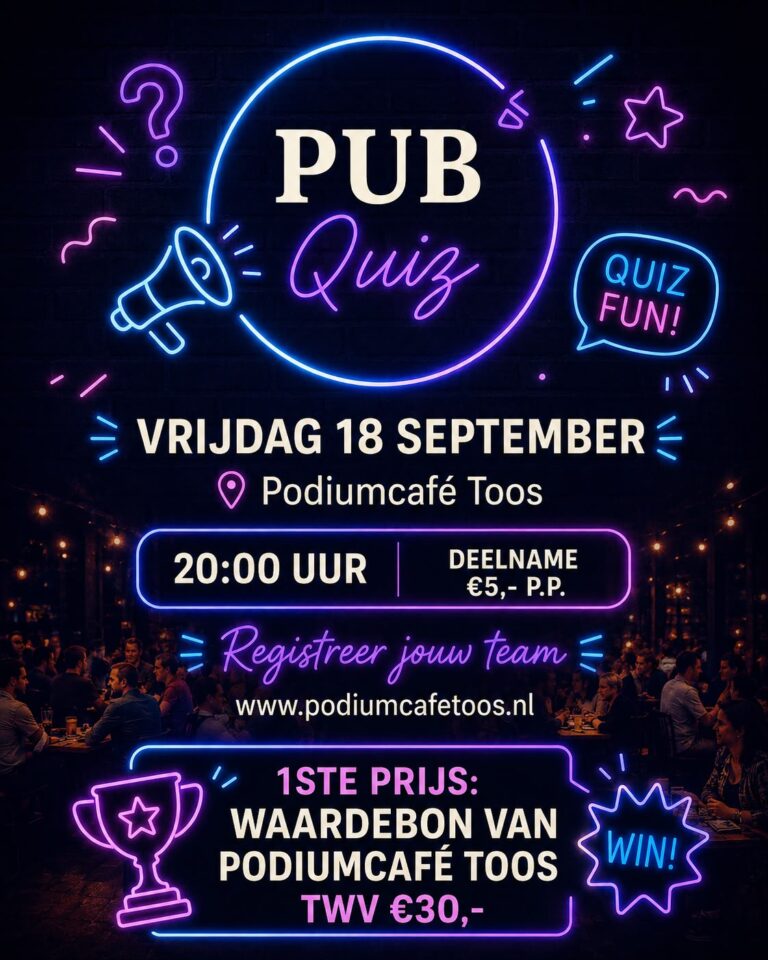 Pubquiz vrijdag 18 september — uitgaan in Beverwijk